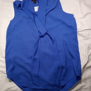 Ann Taylor Royal Blue Sleeveless Blouse